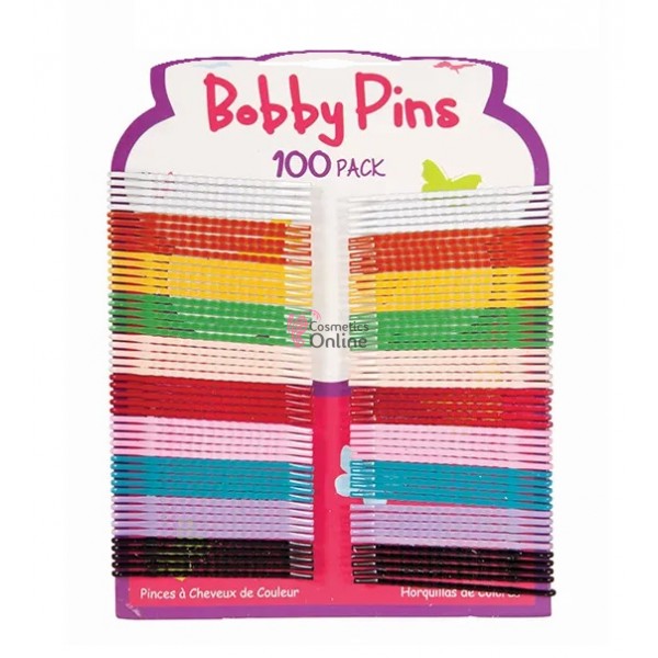 Agrafe pentru par AMT038 Colorate, 100 bucati de 4,7 cm